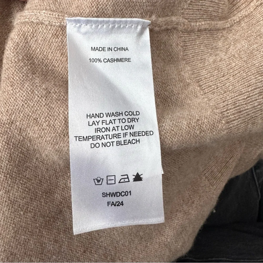 Quince Mongolian cashmere V-Neck oatmeal Sweater - Picture 3 of 6